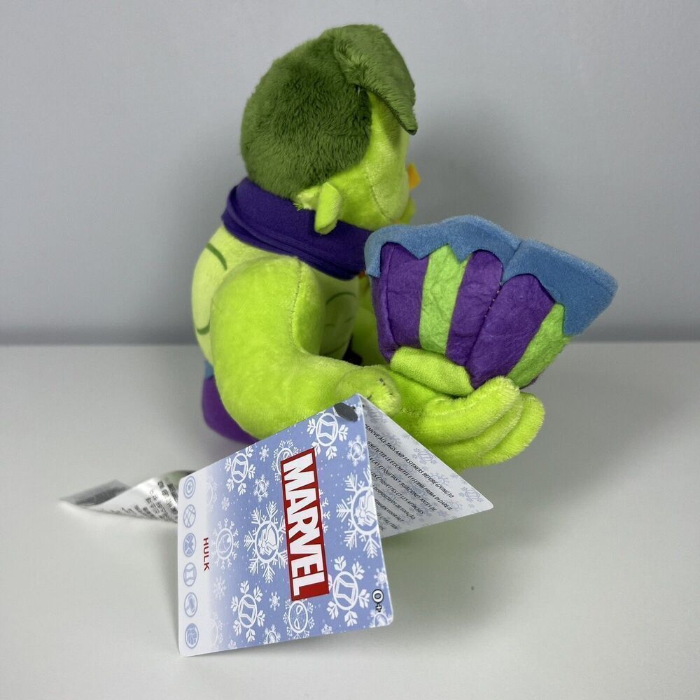 Marvel Holiday Hulk With Iron Man Socks! Plush Disney 9” With Tags! NEW - Picture 3 of 8